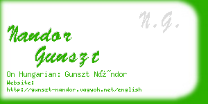 nandor gunszt business card